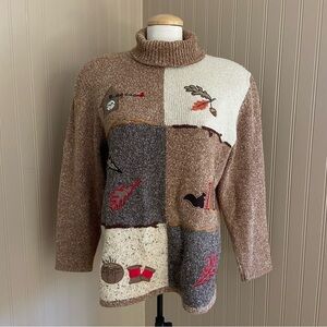 Vintage TANJAY Fall Sweater Grannycore Autumn Women’s Size Medium